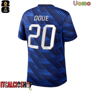 Francia Desire Doue #20 Prima Maglia Mondiali 2026 Manica Corta